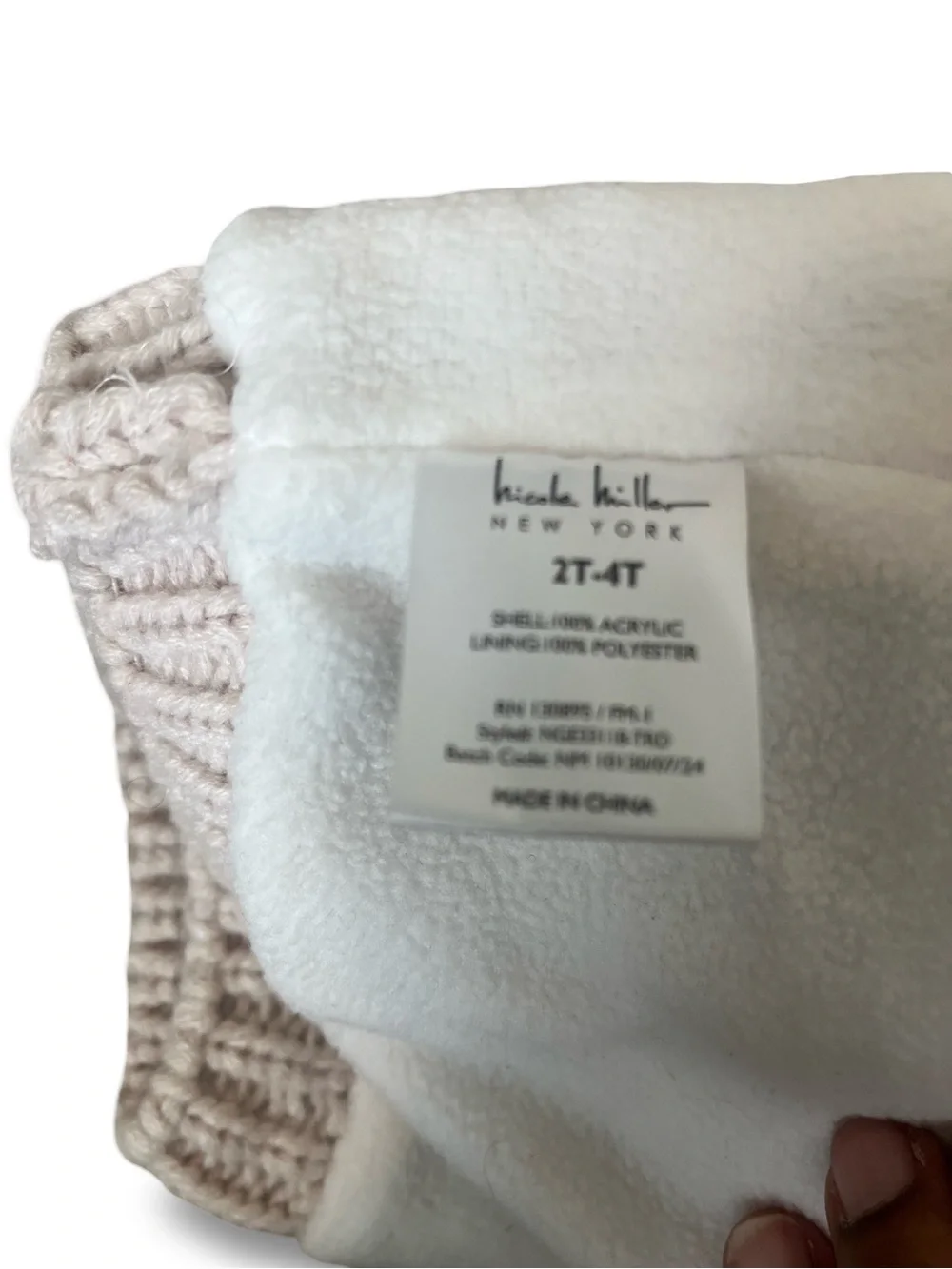 Nicole Miller cozy cream
